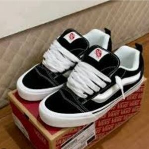Vans Kids Classic Black and White Sneakers